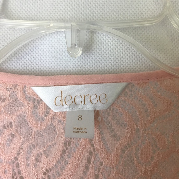 Blush Pink Flowy Sheer Lace Top - Picture 2 of 6